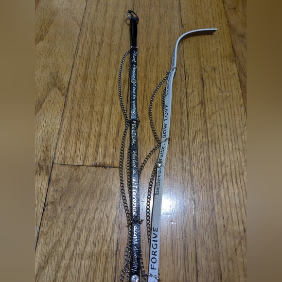 BKE Buckle Leather Chain Inspirational Wrap Bracelets White Black OS - Picture 8 of 8